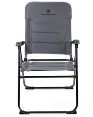 Campground Deluxe Padded Reclining Camping Chair - Grey