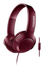 Philips SHL3075 Bass + Headphones With Mic - Red
