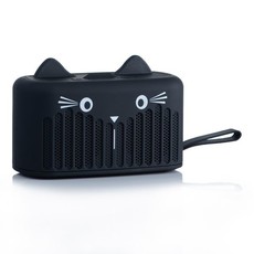 Cute Cat Wireless Portable Bluetooth Speaker with Stand-Black