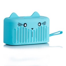 Cute Cat Wireless Portable Bluetooth Speaker with Stand-Blue