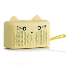 Cute Cat Wireless Portable Bluetooth Speaker with Stand-Yellow
