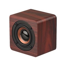 Portable Mini Wooden Wireless Bluetooth Speaker - Red Wood Grain
