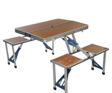 Campground Aluminium Portable Picnic Table and Chair set