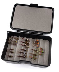 SciFlies Fly Fishing 21 Piece Trout & Bass Wet Flies May Flies & Fly Box Set