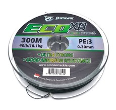 Pioneer Eco XB PE Braid 300m Braided Fishing Line - 18.1kg / 0.30mm / 40lb