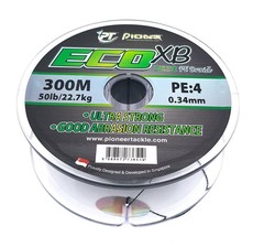 Pioneer Eco XB PE Braid 300m Braided Fishing Line - 22.7kg / 0.34mm / 50lb