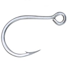 Mustad 10121PP3/0 Inline Jigging Fishing Hook - Silver
