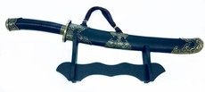 Chinese Style Steel Metal Dagger Short Sword - Black (54cm)