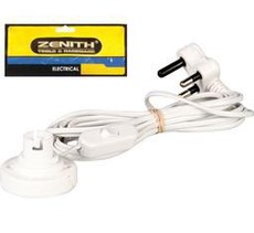 Bulk Pack 4x Lamp-Holder+Switch+Cord 5m Zenith