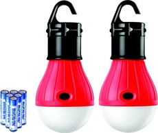 Medalist Lightbulb LED Lantern Set- Red