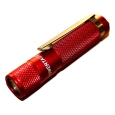 Powertac E3 Red Keychain Light Gen III 140 Lumen With 60m Throw