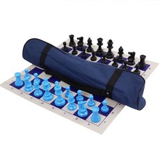 Tournament Standard Chess Set - Blue & Black