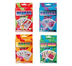 Bulk Pack x 4 Card Game - Old Maid, Go Fish, Hearts & Crazy