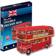 Cubic Fun Double Decker Bus UK - 66 Piece 3D puzzle