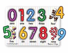 Melissa & Doug See-Inside Numbers Peg Puzzle - 10 Pieces