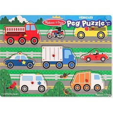 Melissa & Doug Vehicles Peg Puzzle - 8 Piece