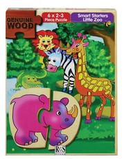 RGS Group Little Zoo Wooden Puzzle - 6 X 2-3 Piece Puzzles