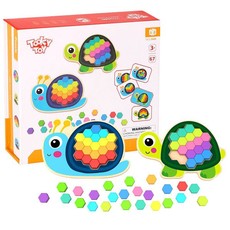 Tooky Toy Mosaic Snail & Turtle Puzzle Set with Activity Cards