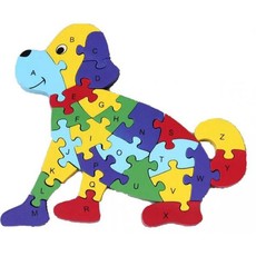 Wooden Puzzle - Dog Colourful
