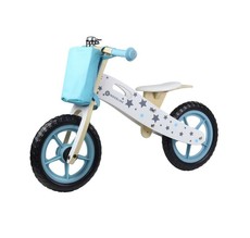 Kinderline Woodline Wooden Balance Bike - Sky Blue