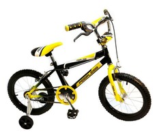 Peerless Kids 16" Bike with Training Wheels - Black and Yellow