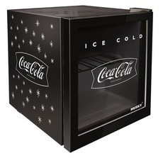 46L Coca Cola Counter-top Beverage Cooler W/ Glass Door (Black)