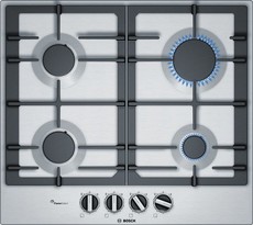 Bosch - 60cm Stainless steel Gas Hob - Silver