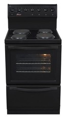 Univa 4 Plate Cable Stove with Warmer Drawer - U126B - Black