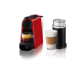 Nespresso - Essenza Mini D30 Espresso & Lungo Coffee Machine & Aeroccino - Red
