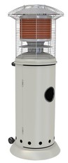 Alva - Short Stand Gas Patio Heater - White Cabinet