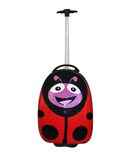 Holiday Travel Kids Luggage Trolley Suitcase - Ladybird