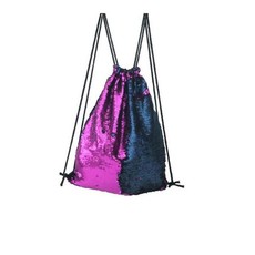 Iconix Two Way Sequin Mermaid Drawstring Bag - Purple/Blue