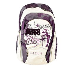 Layla-Teen Backpack With One Front Zip And Two Side Pocket Zip