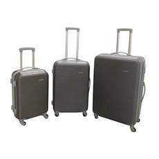 3 Piece Hard Outer Shell Luggage Set - Brown