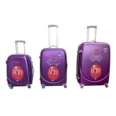 3 Piece Lightweight Luggage Set - Purple
