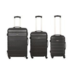 3 Piece Premium Luggage Set - Black
