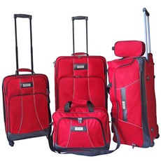 Eco Barcelona 5 Piece Luggage Set - Red