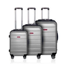 Flyrite 3 Piece Suitcase Set (Light Silver)