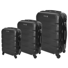 Marco Aviator 3 Piece Luggage Bag Set - Black