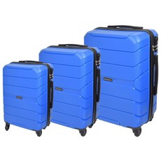 Marco Quest 3 Piece Luggage Bag Set - Blue