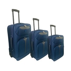 Marco Soft Case Luggage Bag Set of 3 - Blue/Grey