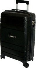 Travel Mate 66cm Hard Shell Zipper 8 Wheel Trolley Case L-334B Black