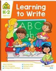 School Zone Learning to Write I Know It Book