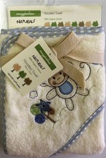 Snuggletime - Deluxe Embroidered Hooded Towel - Naturals