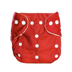 Modern One Size Baby Cloth Nappies Adjustable Reusable Diapers Liner - Red