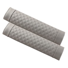 2 Pieces Soft Comfort Car Seat Belt Shoulder Cover - Gray