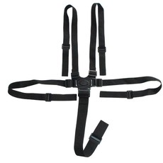 Baby Universal 5 Point Harness Belt Adjustable Strap for Stroller-Black