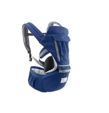Convertible 3D Breathable Mesh Baby Carrier with Hip Seat - Navy Blue