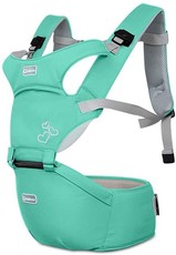 Multifunction Ergonomic Hipseat Baby Carrier - Mint Green