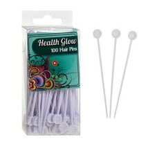 Bulk Pack 10 x Hair Pins White 7cm - 100 Piece Plastic